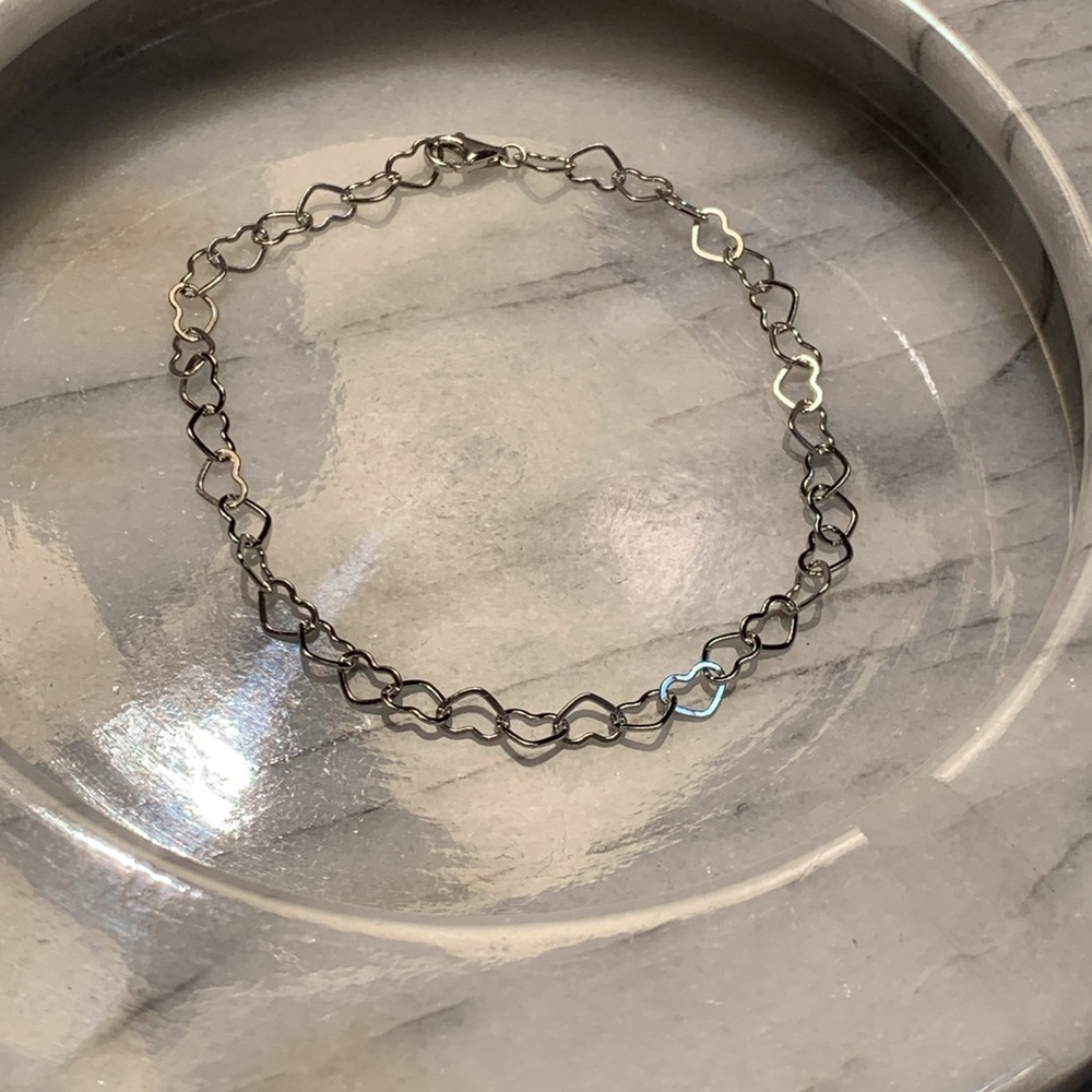 Sterling Silver .925 Heart Bracelet